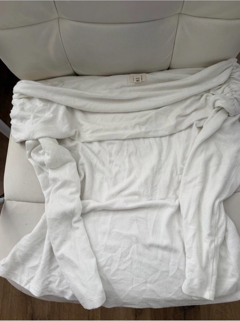 Off the shoulder white top